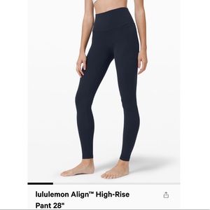 Lululemon Align HR 28” True Navy size 6